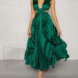 Elegant Green Evening Dress